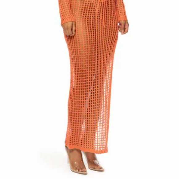 Coral Tropical Love Maxi Dress - Picture 2 of 3